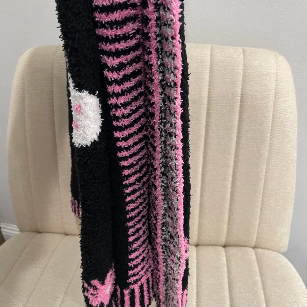 NEW‎ Novogratz Kids Halloween Ghost Throw Blanket Black Pink Recycled Polyester